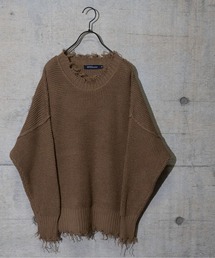 JOHN'S CLOSET | 【50】ダメージラーベンクルーネックBIGニット(ニット/セーター)