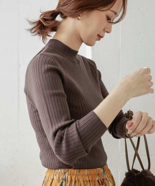 URBAN RESEARCH DOORS(アーバンリサーチドアーズ)の「ハイネックリブKNIT(ニット/セーター・レディース・ブラック/アイボリー/ブラウン系その他/ブルー系その他・ONE)」の4枚目の写真