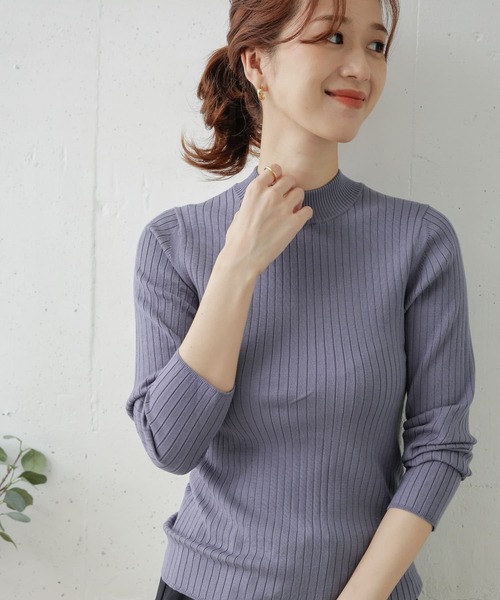 URBAN RESEARCH DOORS(アーバンリサーチドアーズ)の「ハイネックリブKNIT(ニット/セーター・レディース・ブラック/アイボリー/ブラウン系その他/ブルー系その他・ONE)」の13枚目の写真