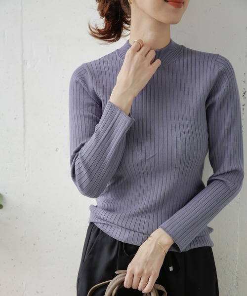 URBAN RESEARCH DOORS(アーバンリサーチドアーズ)の「ハイネックリブKNIT(ニット/セーター・レディース・ブラック/アイボリー/ブラウン系その他/ブルー系その他・ONE)」の19枚目の写真