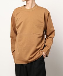 WHITE MAILS（ホワイトメイルズ）の「HIGH GAUGE URAKE MOCK NECK TEE / ハイゲージ裏毛ロングスリーブＴシャツ（Tシャツ/カットソー）」