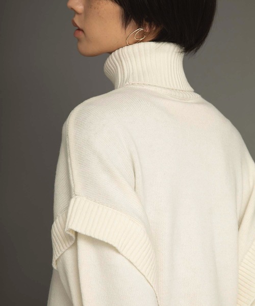 ANT（アント）の「ショルダーデザインニット【ANT】（ニット/セーター・レディース・ホワイト/ブラック/グリーン・FREE）」の11枚目の写真