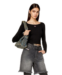 DIESEL | レディース 長袖 シンプル ロゴ カットソー トップス(Tシャツ/カットソー)