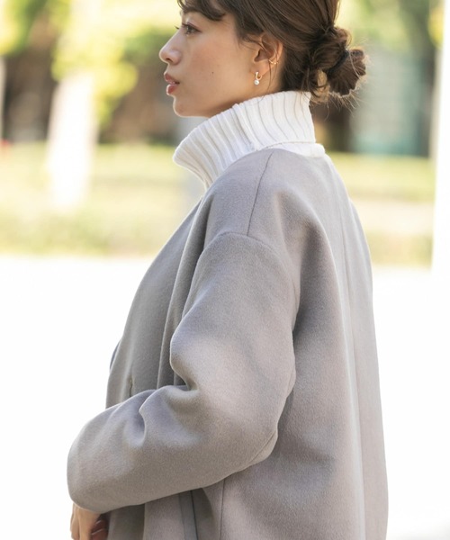 URBAN RESEARCH Sonny Label（アーバンリサーチサニーレーベル）の「Vネックウールコート（その他アウター・レディース・ブラック/イエロー/モカ・FREE）」の5枚目の写真