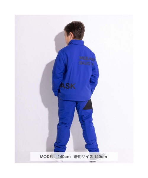 WASK(ワスク)の「WASK/裏 フリース 星 切り替え ジャケット (100~160cm)(ナイロンジャケット・キッズ・ブラック/ブルー・120/110/140/160/130/150/100)」の4枚目の写真