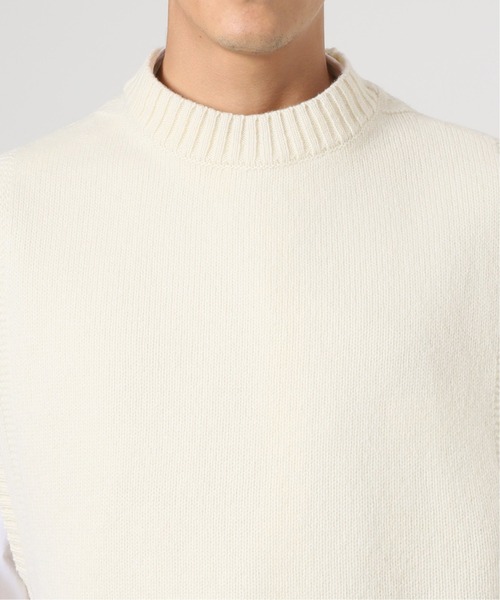 JOURNAL STANDARD J.S HOMESTEAD（ジャーナルスタンダードホームステッド）の「【j.s.homestead】ブリティッシュ ウール ガンジー ニットベスト（ベスト・メンズ・ブラック/アイボリー・FREE）」の13枚目の写真