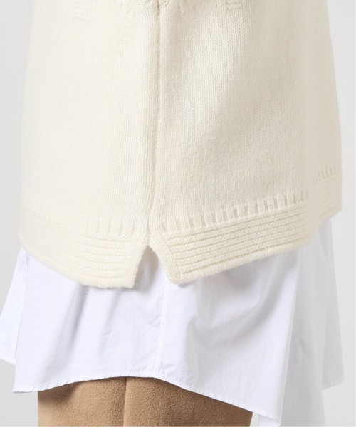 JOURNAL STANDARD J.S HOMESTEAD（ジャーナルスタンダードホームステッド）の「【j.s.homestead】ブリティッシュ ウール ガンジー ニットベスト（ベスト・メンズ・ブラック/アイボリー・FREE）」の4枚目の写真