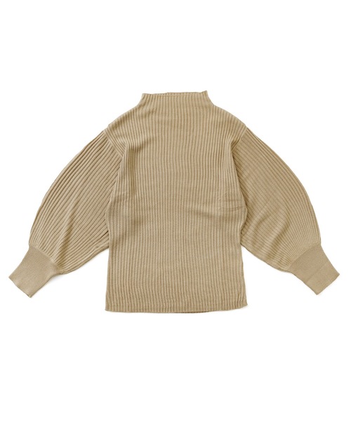 Fashion Letter(ファッションレター)の「ぽわん袖ハイネックリブニットトップス(ニット/セーター・レディース・オフホワイト/ブラック/ベージュ・4L~5L/LL~3L/M~L)」の21枚目の写真