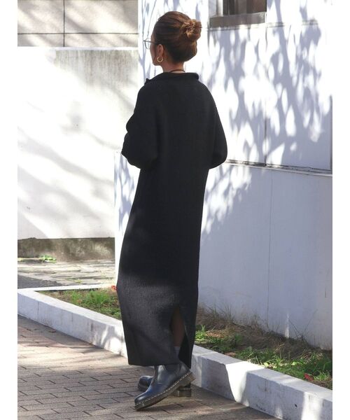 Ungrid(アングリッド)の「ハイネックジップニットワンピース(ワンピース・レディース・ブラック/ミント/ベージュ・FREE)」の12枚目の写真