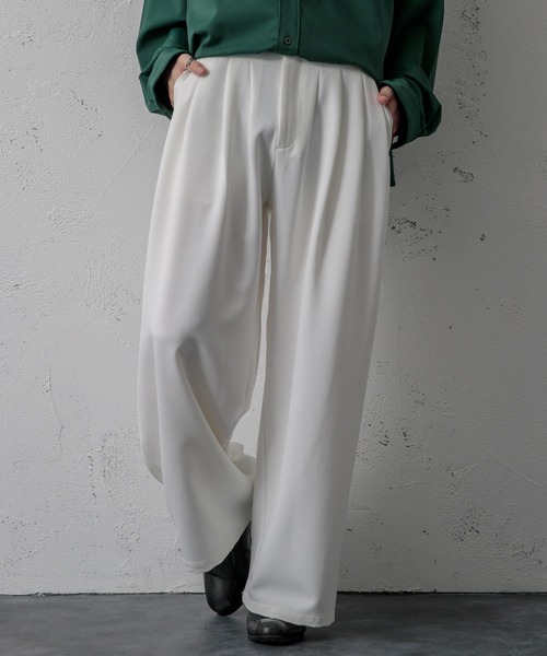 Adoon plain（アドーンプレーン）の「【Adoon plain】4タックパンツ（その他パンツ・メンズ・オフホワイト/オレンジ/ブラック・SMALL/MEDIUM/LARGE）」の2枚目の写真