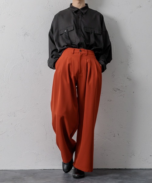 Adoon plain（アドーンプレーン）の「【Adoon plain】4タックパンツ（その他パンツ・メンズ・オフホワイト/オレンジ/ブラック・SMALL/MEDIUM/LARGE）」の21枚目の写真