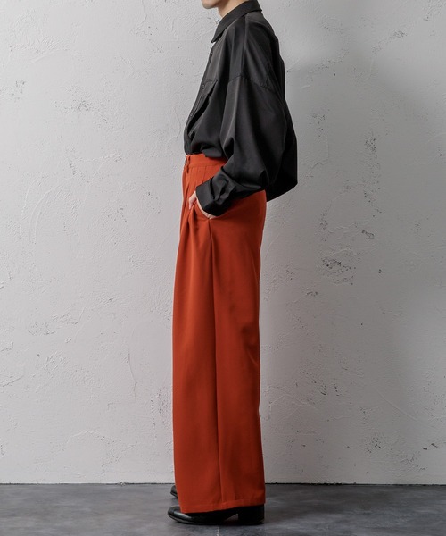 Adoon plain（アドーンプレーン）の「【Adoon plain】4タックパンツ（その他パンツ・メンズ・オフホワイト/オレンジ/ブラック・SMALL/MEDIUM/LARGE）」の15枚目の写真