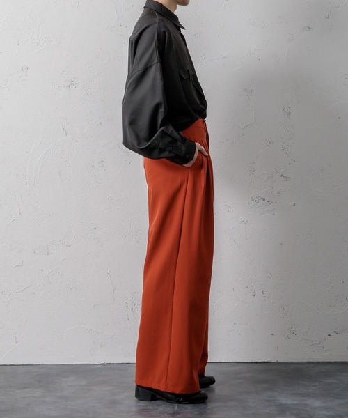 Adoon plain（アドーンプレーン）の「【Adoon plain】4タックパンツ（その他パンツ・メンズ・オフホワイト/オレンジ/ブラック・SMALL/MEDIUM/LARGE）」の6枚目の写真