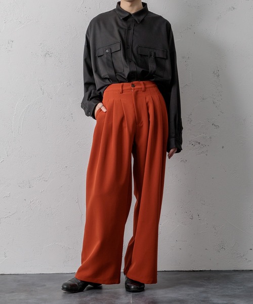 Adoon plain（アドーンプレーン）の「【Adoon plain】4タックパンツ（その他パンツ・メンズ・オフホワイト/オレンジ/ブラック・SMALL/MEDIUM/LARGE）」の12枚目の写真