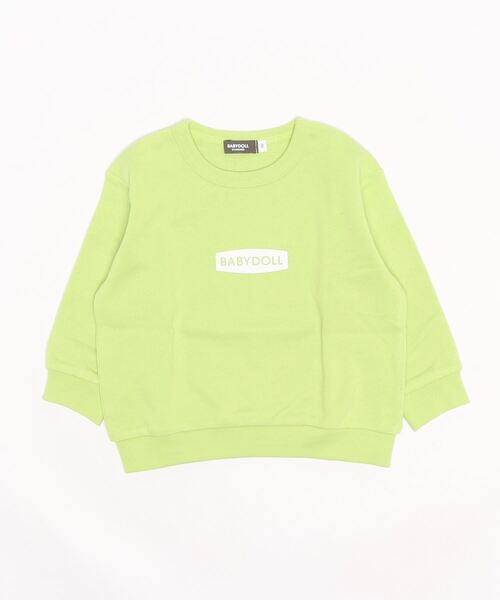 BABYDOLL（ベビードール）の「プチプラトレーナー 6067K（スウェット・キッズ・ブラック×ホワイト/ライトグリーン/モスグリーン/カーキ/ホワイト/ブルー系その他2/ピンク/グリーン系その他3/オフホワイト/チャコールグレー/ターコイズブルー/チェリーピンク・100cm/110cm/120cm/130cm/140cm/90cm）」の7枚目の写真