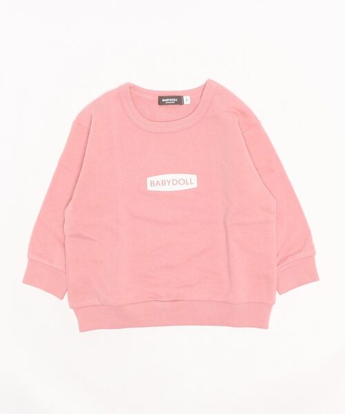 BABYDOLL（ベビードール）の「プチプラトレーナー 6067K（スウェット・キッズ・ブラック×ホワイト/ライトグリーン/モスグリーン/カーキ/ホワイト/ブルー系その他2/ピンク/グリーン系その他3/オフホワイト/チャコールグレー/ターコイズブルー/チェリーピンク・100cm/110cm/120cm/130cm/140cm/90cm）」の12枚目の写真