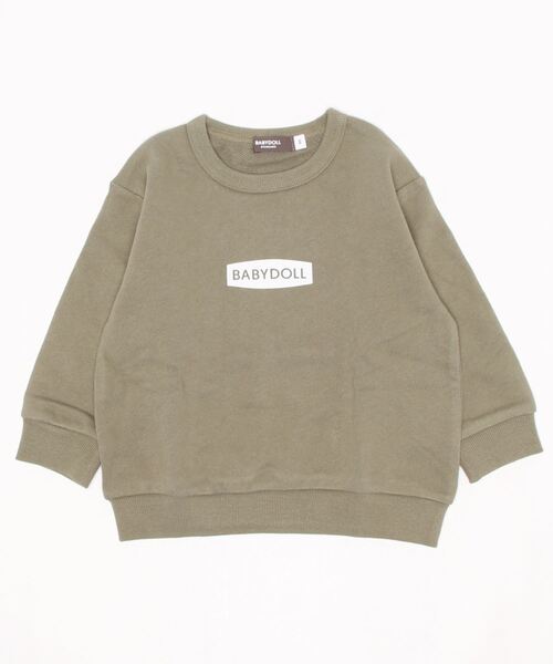 BABYDOLL（ベビードール）の「プチプラトレーナー 6067K（スウェット・キッズ・ブラック×ホワイト/ライトグリーン/モスグリーン/カーキ/ホワイト/ブルー系その他2/ピンク/グリーン系その他3/オフホワイト/チャコールグレー/ターコイズブルー/チェリーピンク・100cm/110cm/120cm/130cm/140cm/90cm）」の20枚目の写真