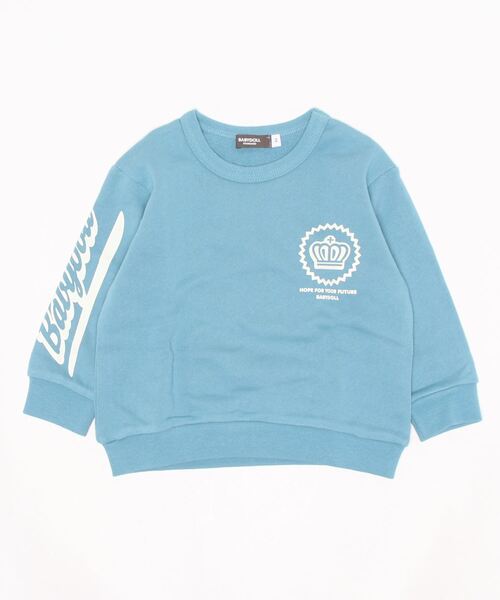 BABYDOLL（ベビードール）の「プチプラトレーナー 6067K（スウェット・キッズ・ブラック×ホワイト/ライトグリーン/モスグリーン/カーキ/ホワイト/ブルー系その他2/ピンク/グリーン系その他3/オフホワイト/チャコールグレー/ターコイズブルー/チェリーピンク・100cm/110cm/120cm/130cm/140cm/90cm）」の14枚目の写真