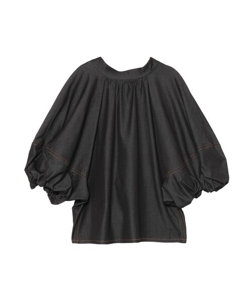 LAGUNAMOON（ラグナムーン）の「デニムライクボリュームブラウス（シャツ/ブラウス・レディース・ホワイト/ブラック/インディゴブルー・FREE）」の19枚目の写真