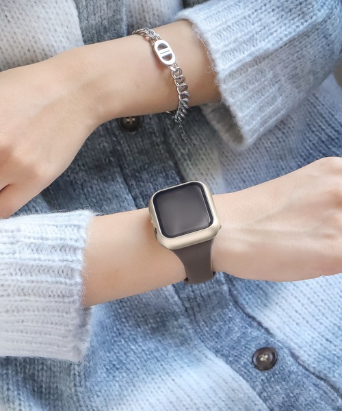 Urban Coral（アーバンコーラル）の「Apple Watch Band / アップルウォッチ バンド カラーシリコンスリム / Urban Coral（デジタル腕時計・レディース・アイボリー/ブラック/グレー/グレー系その他/ブルー系その他/ラベンダー/桜/ブラウン系その他/ローズ・40mm/44mm）」の6枚目の写真