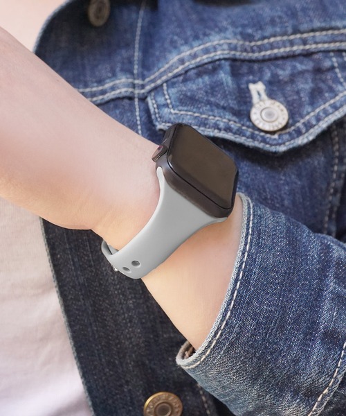 Urban Coral（アーバンコーラル）の「Apple Watch Band / アップルウォッチ バンド カラーシリコンスリム / Urban Coral（デジタル腕時計・レディース・アイボリー/ブラック/グレー/グレー系その他/ブルー系その他/ラベンダー/桜/ブラウン系その他/ローズ・40mm/44mm）」の4枚目の写真