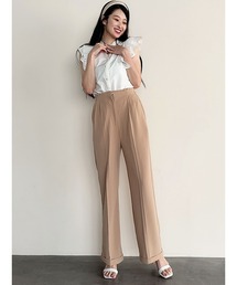DURAS | ハイウエストタック入りストレートパンツ(その他パンツ)