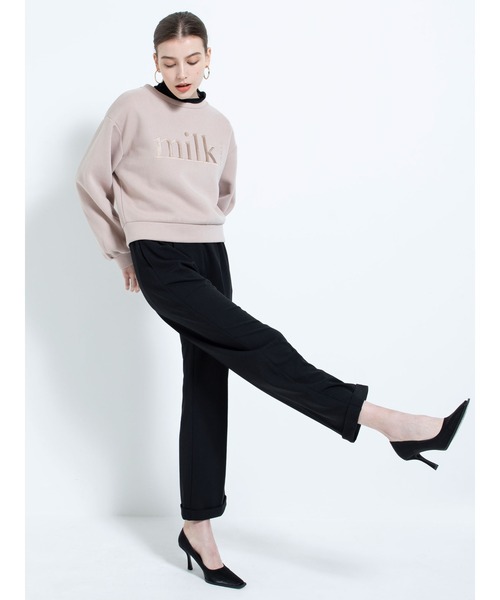 DURAS(デュラス)の「ハイウエストタック入りストレートパンツ(その他パンツ・レディース・パープル/ベージュ/ブラック・FREE)」の20枚目の写真