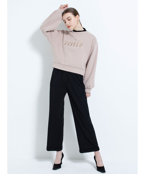 DURAS(デュラス)の「ハイウエストタック入りストレートパンツ(その他パンツ・レディース・パープル/ベージュ/ブラック・FREE)」の21枚目の写真