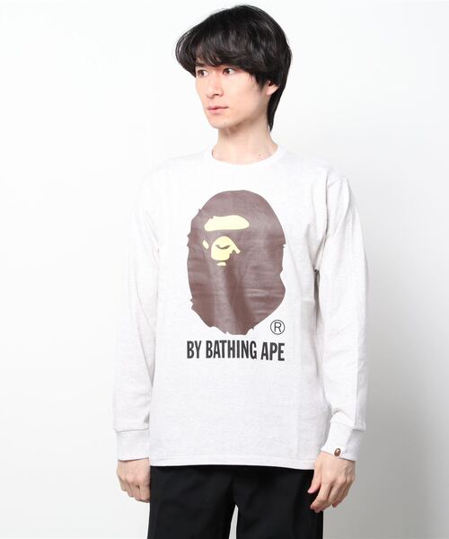 A Bathing Ape ロンt 白 Lサイズ A BATHING APE® Japanese Tattoo Side Big Ape Head Ls Tee