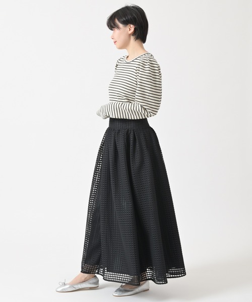 チェックレーススカート