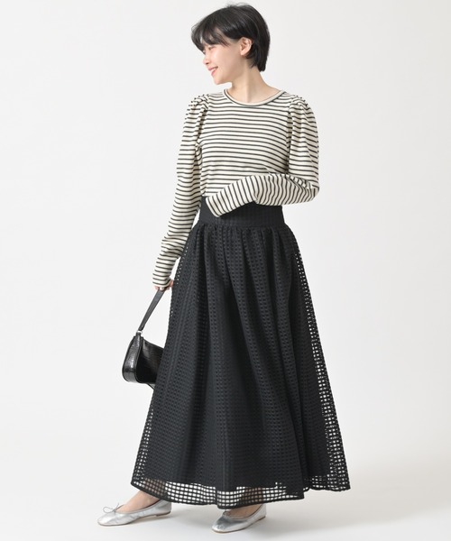 チェックレーススカート