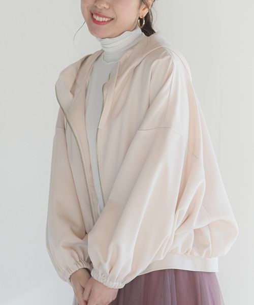 rps（アールピーエス）の「フード付きショートマウンテンパーカー（マウンテンパーカー・レディース・ブラック/アイボリー/ライトカーキ/グレイッシュベージュ・M）」の9枚目の写真