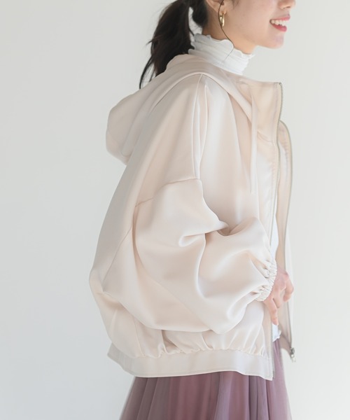 rps（アールピーエス）の「フード付きショートマウンテンパーカー（マウンテンパーカー・レディース・ブラック/アイボリー/ライトカーキ/グレイッシュベージュ・M）」の12枚目の写真