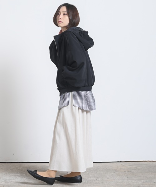 rps（アールピーエス）の「フード付きショートマウンテンパーカー（マウンテンパーカー・レディース・ブラック/アイボリー/ライトカーキ/グレイッシュベージュ・M）」の13枚目の写真