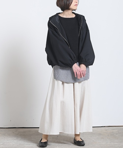 rps（アールピーエス）の「フード付きショートマウンテンパーカー（マウンテンパーカー・レディース・ブラック/アイボリー/ライトカーキ/グレイッシュベージュ・M）」の14枚目の写真