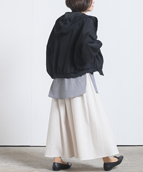 rps（アールピーエス）の「フード付きショートマウンテンパーカー（マウンテンパーカー・レディース・ブラック/アイボリー/ライトカーキ/グレイッシュベージュ・M）」の16枚目の写真