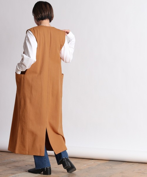 cepo（セポ）の「ジップベストワンピース ２ＷＡＹ（ワンピース・レディース・ベージュ/オレンジ/チャコール・M）」の11枚目の写真