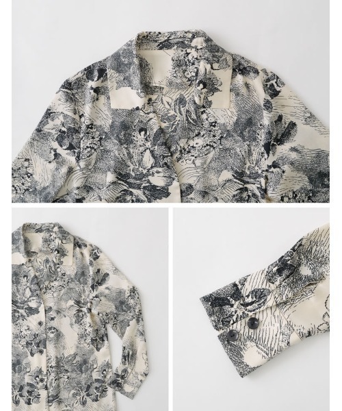 Re:EDIT（リエディ）の「[2点セット]ニットビスチェ×開襟ヴィンテージ柄シャツ（シャツ/ブラウス・レディース・レッド/ブラック・LARGE/MEDIUM）」の17枚目の写真