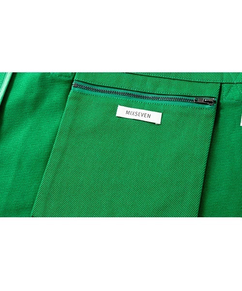 トートバッグ　グリーン MIXSEVEN（ミックスセブン）の「グリーンカラーキャンバストート