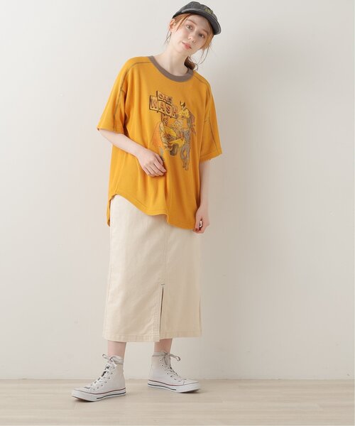 DOUBLE NAME（ダブルネーム）の「CAR WASHヒーローワッフルTEE（Tシャツ/カットソー・レディース・オフホワイト/スミクロ/グリーン/イエロー・FREE）」の11枚目の写真