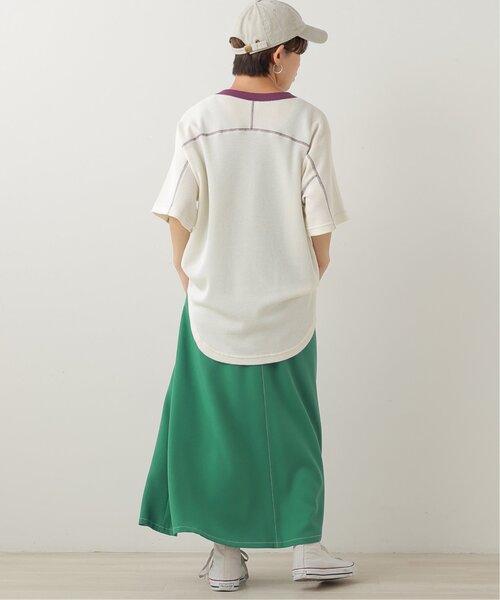 DOUBLE NAME（ダブルネーム）の「CAR WASHヒーローワッフルTEE（Tシャツ/カットソー・レディース・オフホワイト/スミクロ/グリーン/イエロー・FREE）」の17枚目の写真