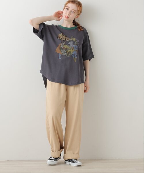 DOUBLE NAME（ダブルネーム）の「CAR WASHヒーローワッフルTEE（Tシャツ/カットソー・レディース・オフホワイト/スミクロ/グリーン/イエロー・FREE）」の21枚目の写真