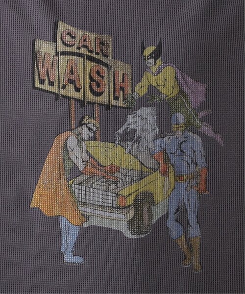 DOUBLE NAME（ダブルネーム）の「CAR WASHヒーローワッフルTEE（Tシャツ/カットソー・レディース・オフホワイト/スミクロ/グリーン/イエロー・FREE）」の19枚目の写真