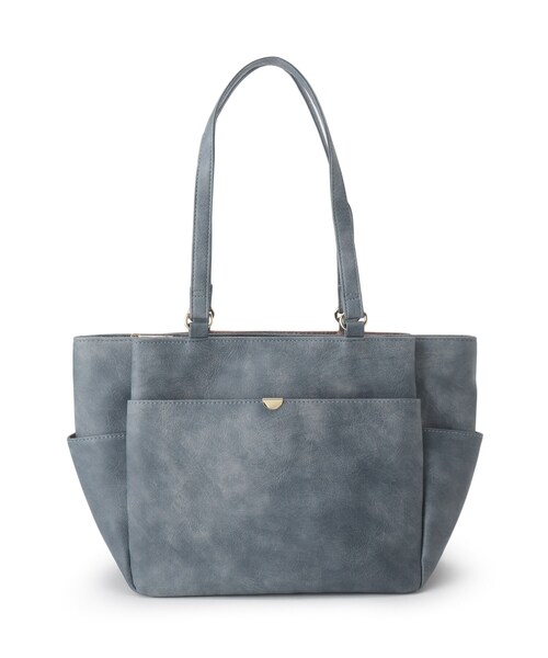 SHOO・LA・RUE(シューラルー)の「◆10ポケットフェイクレザートート(トートバッグ・レディース・ブラック/サンドベージュ/キャメル/ネイビー系5・00)」の3枚目の写真