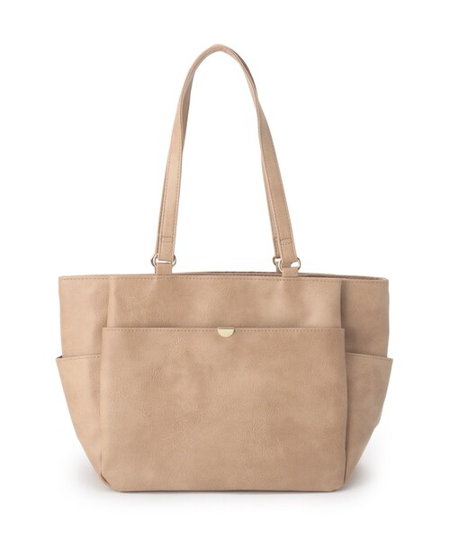 SHOO・LA・RUE(シューラルー)の「◆10ポケットフェイクレザートート(トートバッグ・レディース・ブラック/サンドベージュ/キャメル/ネイビー系5・00)」の8枚目の写真