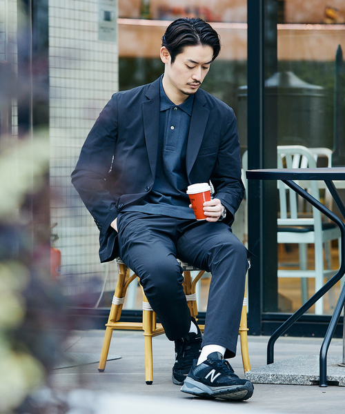 JOURNAL STANDARD(ジャーナルスタンダード)の「ナイロン 4WAY テーパード パンツ(スラックス・メンズ・ブラック/ネイビー・LARGE/SMALL/MEDIUM)」の3枚目の写真