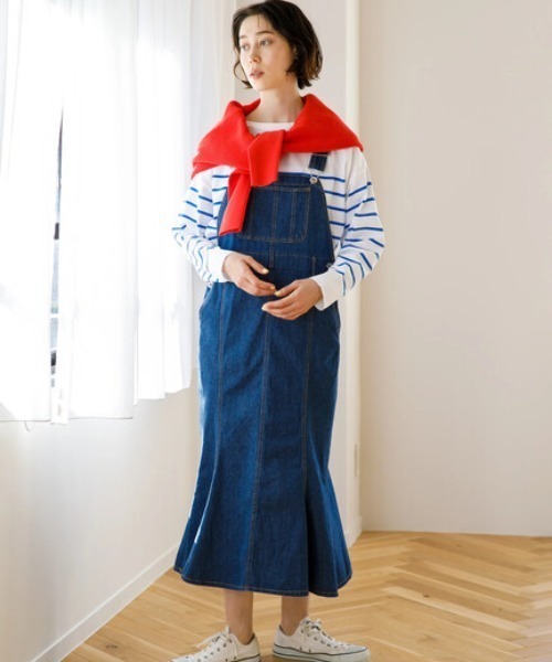 koe（コエ）の「マーメイドジャンスカ＊（つなぎ/オールインワン・レディース・インディゴブルー/ブルー・M）」の6枚目の写真