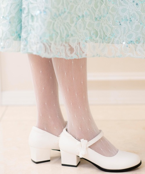 Catherine Cottage（キャサリンコテージ）の「日本製タイツ（タイツ/ストッキング・キッズ・ホワイト系1/ホワイト系2/ホワイト系3/ブラック系1/ブラック系2/ブラック系3/ブラック系4/ブラック系5/ホワイト系5・110/120/130/140）」の4枚目の写真