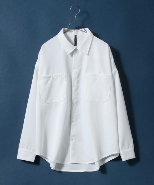 ANPAS(アンパス)の「Twill Fabric Big Silhouette Work Shirt/ツイル ビッグシルエット ワークシャツ(シャツ/ブラウス・メンズ・ホワイト/ブラック/グリーン/グレイッシュベージュ/ホワイト系その他/ブラック系その他/ベージュ系その他/グリーン系その他/ブルー系その他/グレイッシュブルー・M/L/XL)」の2枚目の写真
