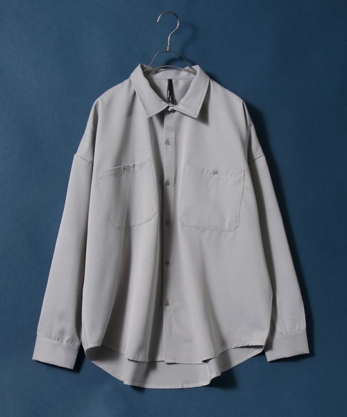 ANPAS(アンパス)の「Twill Fabric Big Silhouette Work Shirt/ツイル ビッグシルエット ワークシャツ(シャツ/ブラウス・メンズ・ホワイト/ブラック/グリーン/グレイッシュベージュ/ホワイト系その他/ブラック系その他/ベージュ系その他/グリーン系その他/ブルー系その他/グレイッシュブルー・M/L/XL)」の6枚目の写真